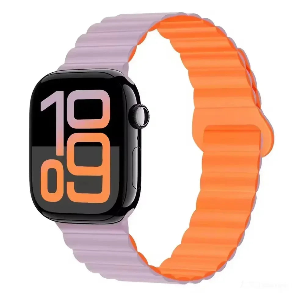 Magnetic Strap For Apple Watch Bands 46mm 42mm 49mm 45mm 44mm 41mm Silicone Sport Bracelet iWatch Series ultra 10 9 8 7 6 5 SE
