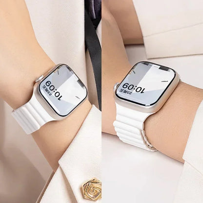 Magnetic Strap For Apple Watch Bands 46mm 42mm 49mm 45mm 44mm 41mm Silicone Sport Bracelet iWatch Series ultra 10 9 8 7 6 5 SE