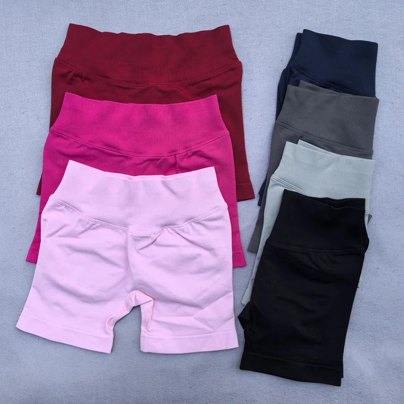 Shorts Women Seamless Yoga Shorts Scrunch Bum Gym Shorts Workout Low Waist Short Leggings Booty Stretch Running Shorts