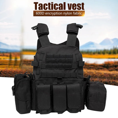 Nylon Tactical Vest Body Armor Hunting Carrier Airsoft Accessories Men Combat MOLLE Camo Military Army Vest Outdoor CS Hunting