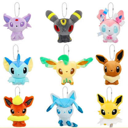Eevee Umbreon Sylveon Espeon Vaporeon Plush Toys Sylveon Keychain Gengar Duskull Haunter Flareon Stuffed Peluche Doll Gifts Kids