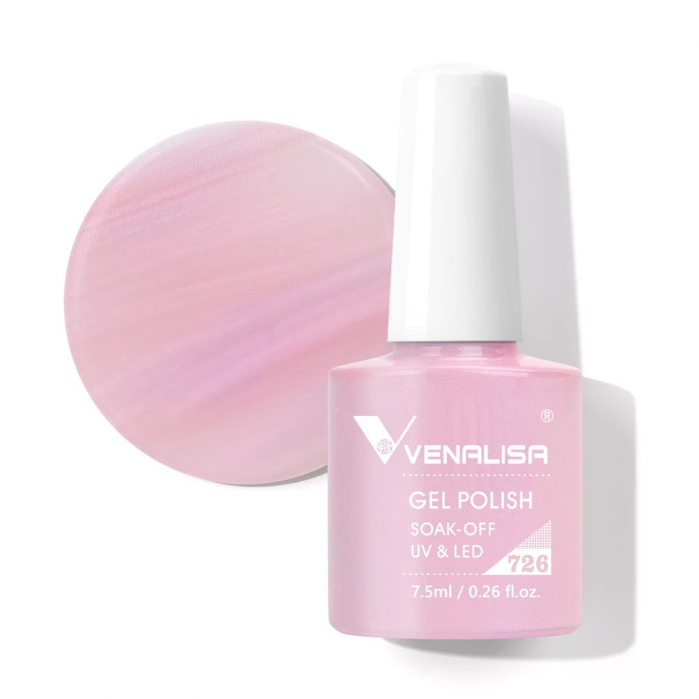 Venalisa HEMA TPO FREE Nail Gel Polish Glitter Gorgeous Full Coverage Soak Off UV LED French Nail Jelly Pink Nude Collection