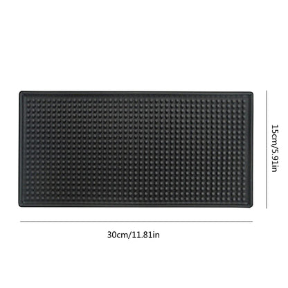 Bar Mat Rubber Coffee Bar Mats Anti-slip PVC Cup Mat Waterproof Heat Resistant Drain Mat for Bar Cafe Barista Cocktail Bartender