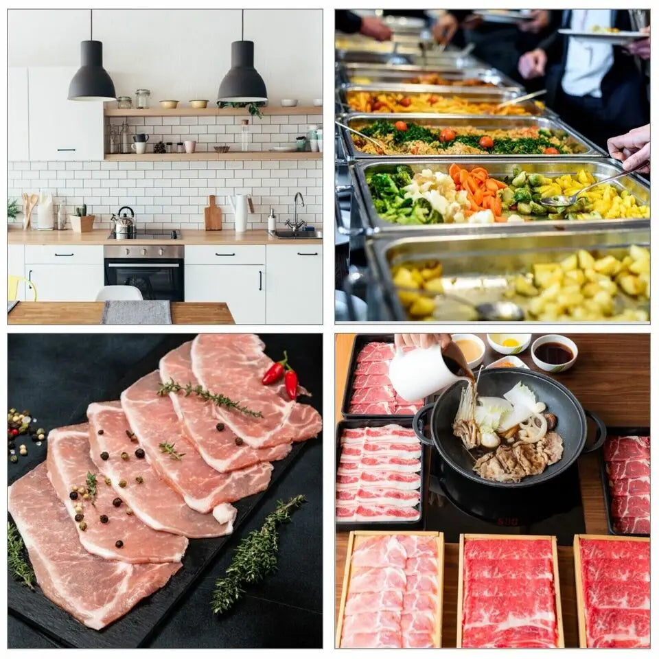 Commercial 850W Stainless Steel Electric Meat Slicer Household Meat Grinder Automatic Fish Vegetable Cutter Fillet Shredded Cut