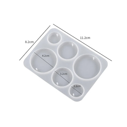 Geometric Earring Pendant Silicone Mold Round Epoxy Resin Mould For DIY Ornaments Keychain Necklace Charms Epoxy Resin Crafts
