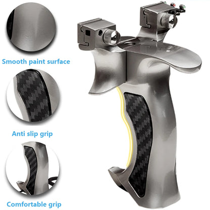 Metal Aiming Slingshot Flat Rubber Band Professional Competitive Slingsshot Outdoor Hunting and Shooting Accessories Package