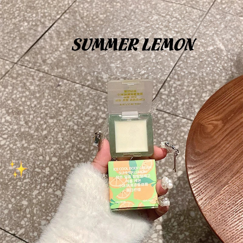 Kleines festes Parfüm mit Eiswürfeln, erfrischend und duftend, dauerhafte Deodorants beseitigen den Geruch, dauerhafter Balsam, duftende Paste aus Früchtetee 