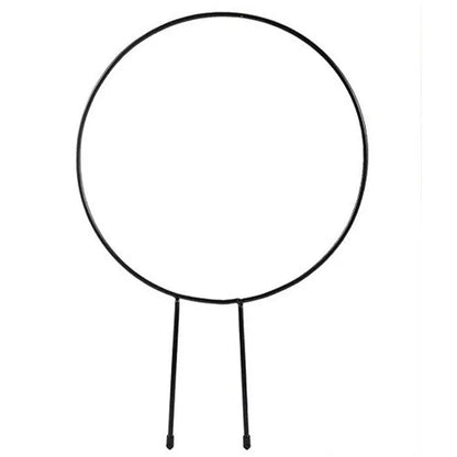 1Pc Garden Plant Support Stake Stand Round Vine Climbing Rack Ironheart-Shaped Flower Plant Trellis Support Frame Garden Decor