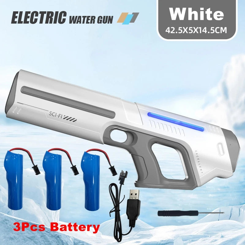 Electric Water Guns For Adults Kids Powerful Squirt Automatic Water Suction Water Blasters Summer Outdoor Beach Toy Kids Gift