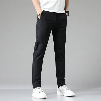 2024 Spring Summer Ultra-thin Men's Stretch Slim Straight Casual Pants High Quality Fashion Breathable Golf Sports Trousers