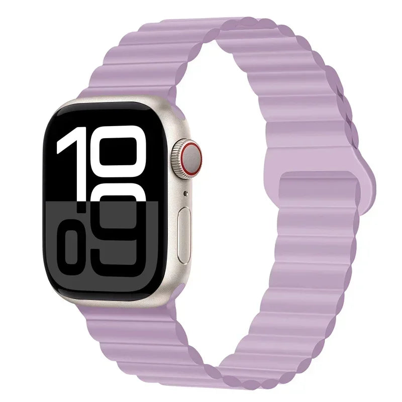 Magnetic Strap For Apple Watch Bands 46mm 42mm 49mm 45mm 44mm 41mm Silicone Sport Bracelet iWatch Series ultra 10 9 8 7 6 5 SE