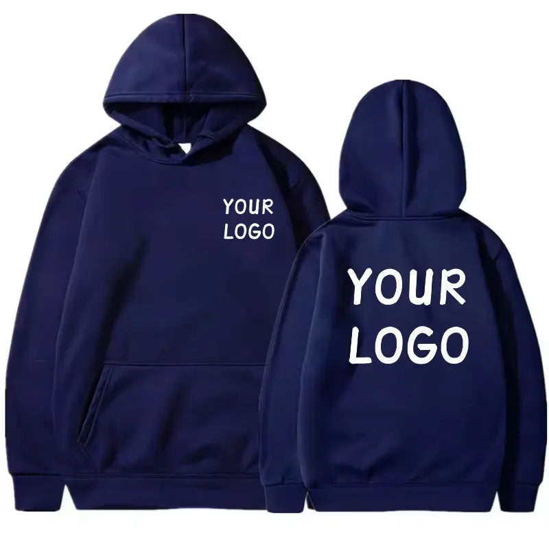 DIY Custom Your Brand LOGO  Men Women Casual Hoodie  Top Solid Color Pullover Street Personality Sweatshirt Custom Gifts