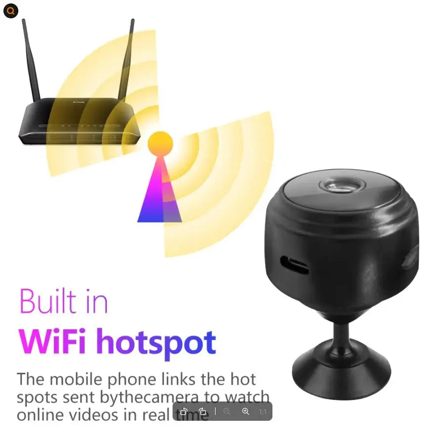 Wireless WIFI A9 HD 1080p Home Security Camera with Night Vision Infrared Outdoor Sports Surveillance Monitoring System