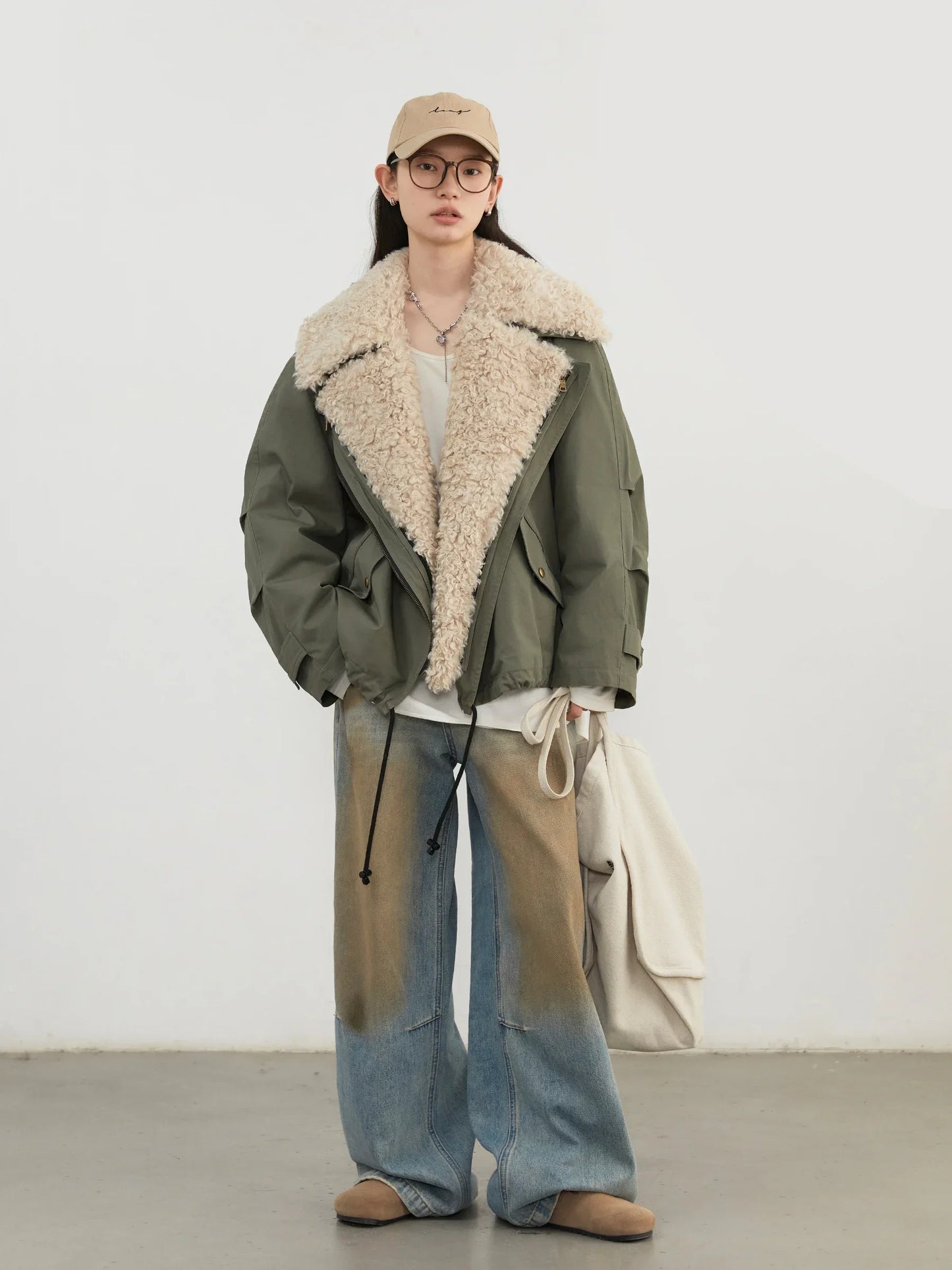 CHIC VEN Women Coats Streetwear Loose Casual New Retro Motorcycle Cotton Jacket Thick Warm Female Overcoat Autumn Winter 2024