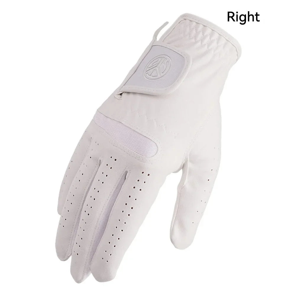 1 Pc Men's Golf Gloves Left Right Hand Women Soft Ultra-fiber Cloth Breathable Wear-resistant Golf Gloves Sports Gloves