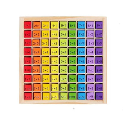 99 Multiplication Board Game Wooden Montessori  Kids Learning Educational Toys Math Counting Hundred Board Interactive Thinking