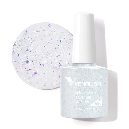 Venalisa HEMA TPO FREE Nail Gel Polish Glitter Gorgeous Full Coverage Soak Off UV LED French Nail Jelly Pink Nude Collection
