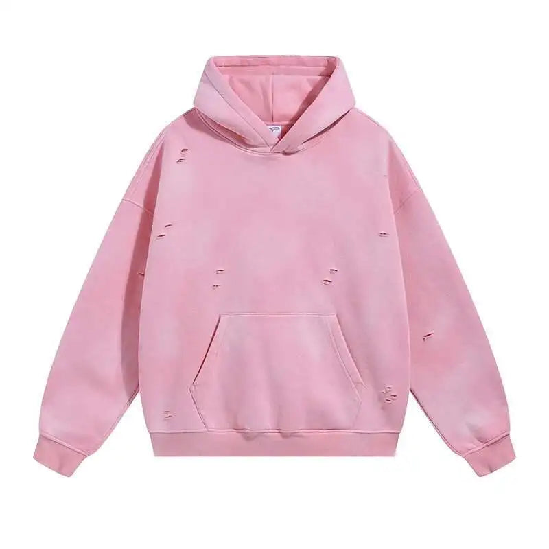 IEFB Spring New Trendy Sets Washed Sweatshirt Sweatpants Splash-ink Spray Dye Velvet Hoodies Autumn Male Wear Menwear 9W125