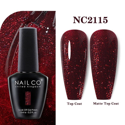 NAILCO 131Colors Vernis Semi Permanent UV Varnish Gel Nail Polish Nails Art Gel Manicure TOP BASE Varnish Hybrid