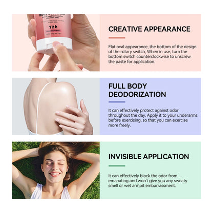 Long-term Fresh Fragrance Whole Body Deodorant Body Balm Deodorant For Men &Women To Remove Body Odor, 72 Hours Of Odor Control