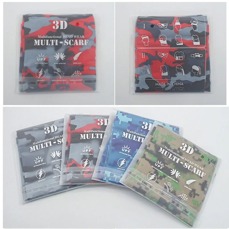 Outdoor Sport Bandana Military Tube Scarf Fishing Cycling Tactical Hiking Face Cover Neck Gaiter Half Mask Headband Men Women