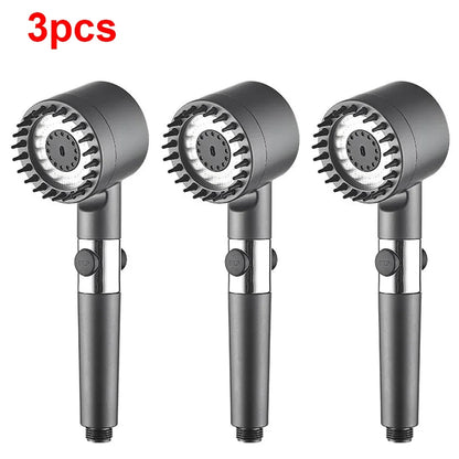 3 Modes High Pressure Water Saving Filter Powerful Shower Head Massage Spa Handheld Showerhead with ON/OFF Switch for Bathroom