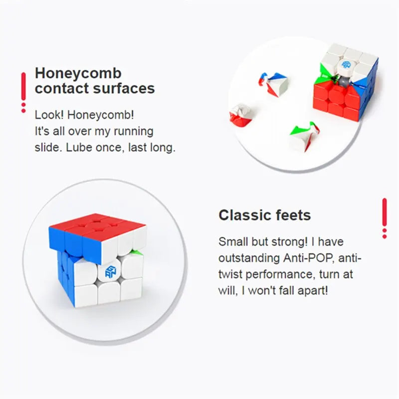 [JudyCube] GAN 330 Mini 3x3 Keychain Cube Gan330 10th anniversary Stickerless 3x3 Speed Cube Professional Magic Cube Puzzle Toys