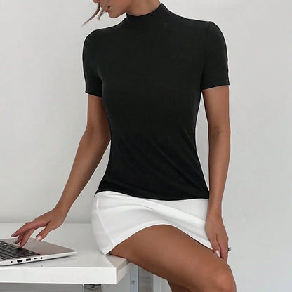 New Spring and Summer Workplace Commuter Office Woman Elite Style Contrast Color Splicing Simple Ultra-short Dress Woman
