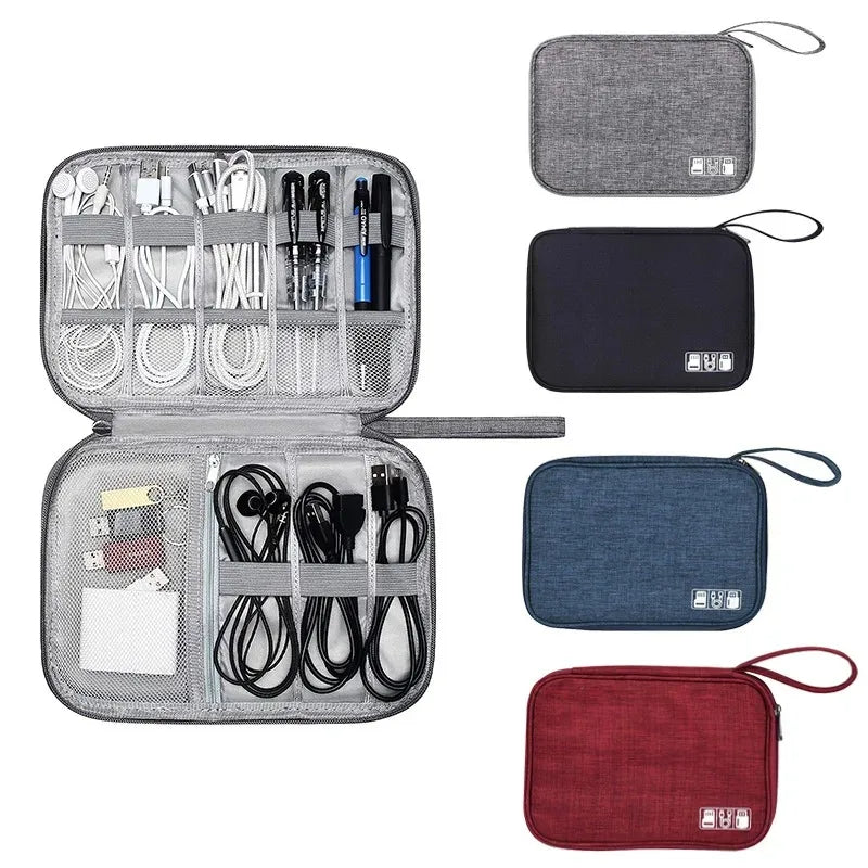 Multi-function Travel Storage Bags Polyester Waterproof Zipper Pack Data Arrange Bag Office Portable Organizer Case Card Package