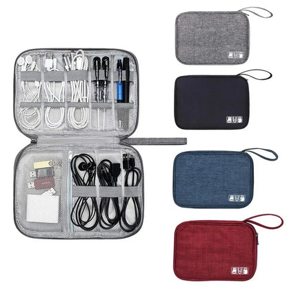 Multi-function Travel Storage Bags Polyester Waterproof Zipper Pack Data Arrange Bag Office Portable Organizer Case Card Package