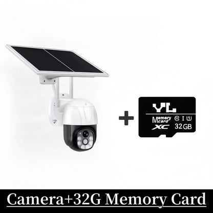 WiFi PTZ Camera Outdoor Wireless Solar IP Camera 4MP HD Built-in Battery Video Surveillance Camera Long Time Standby iCsee APP