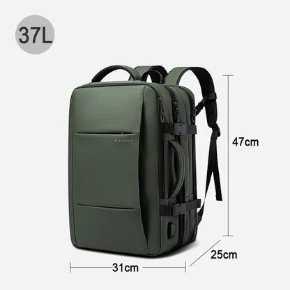 BANGE Aesthetic Men Business Backpack School Expandable USB Bag, Large Capacity 17.3 Laptop Waterproof Fashion Travel Backpack