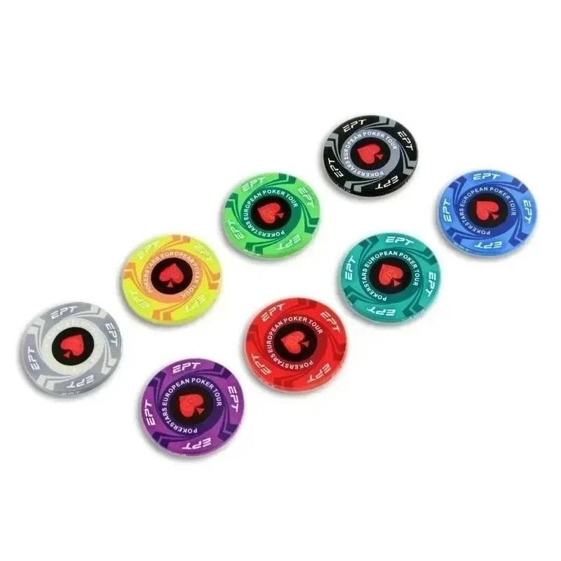 10 Pcs Portable Convenient Professional Sports Ceramic Chips Chess Poker Match Club Special Entertainment Equipment