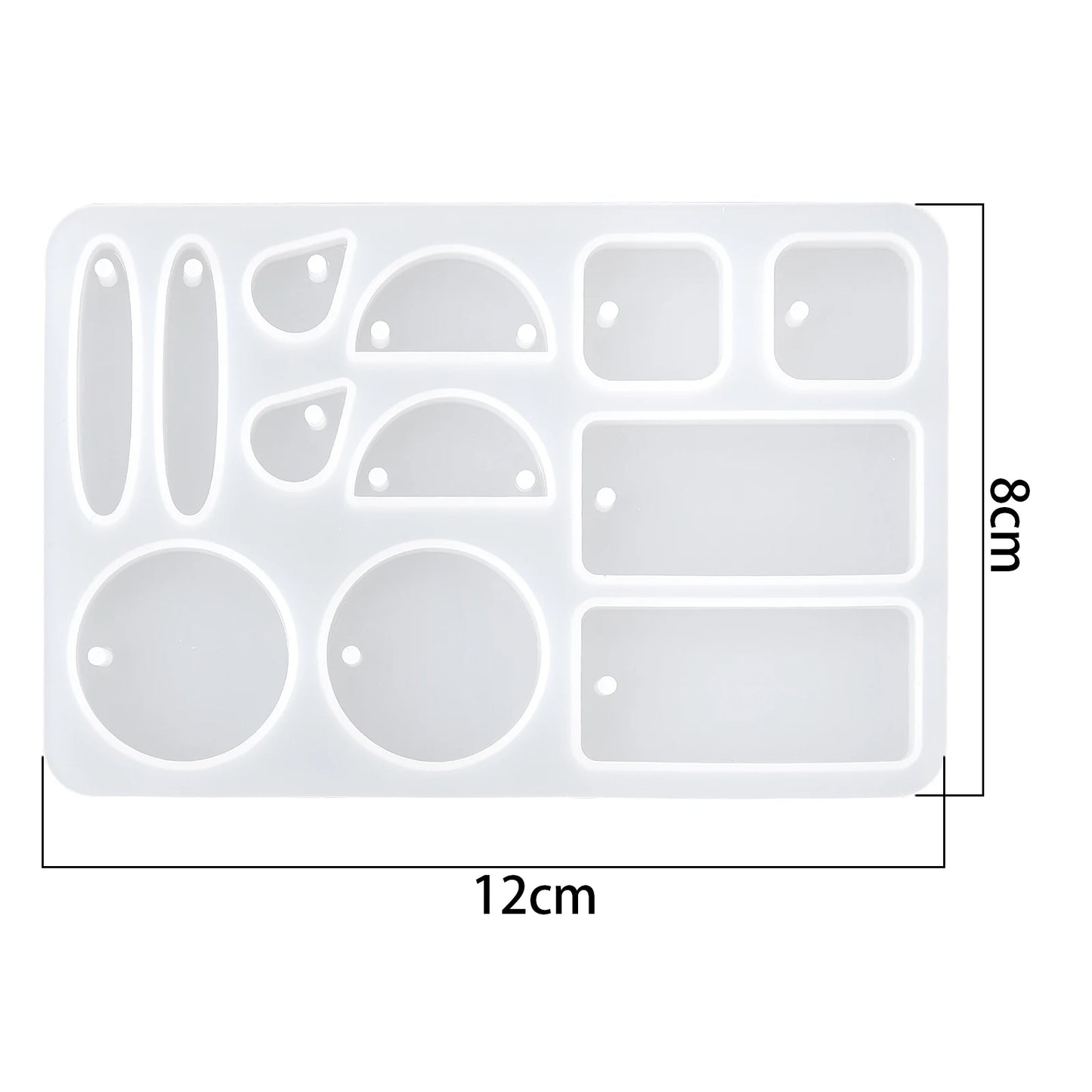 Geometric Earring Pendant Silicone Mold Round Epoxy Resin Mould For DIY Ornaments Keychain Necklace Charms Epoxy Resin Crafts