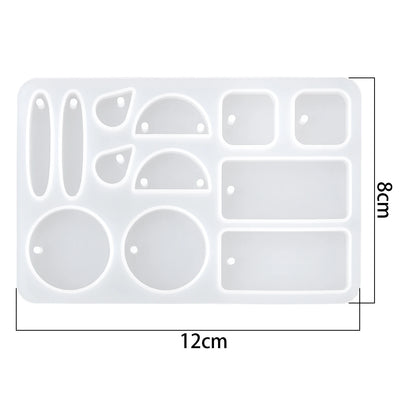 Geometric Earring Pendant Silicone Mold Round Epoxy Resin Mould For DIY Ornaments Keychain Necklace Charms Epoxy Resin Crafts