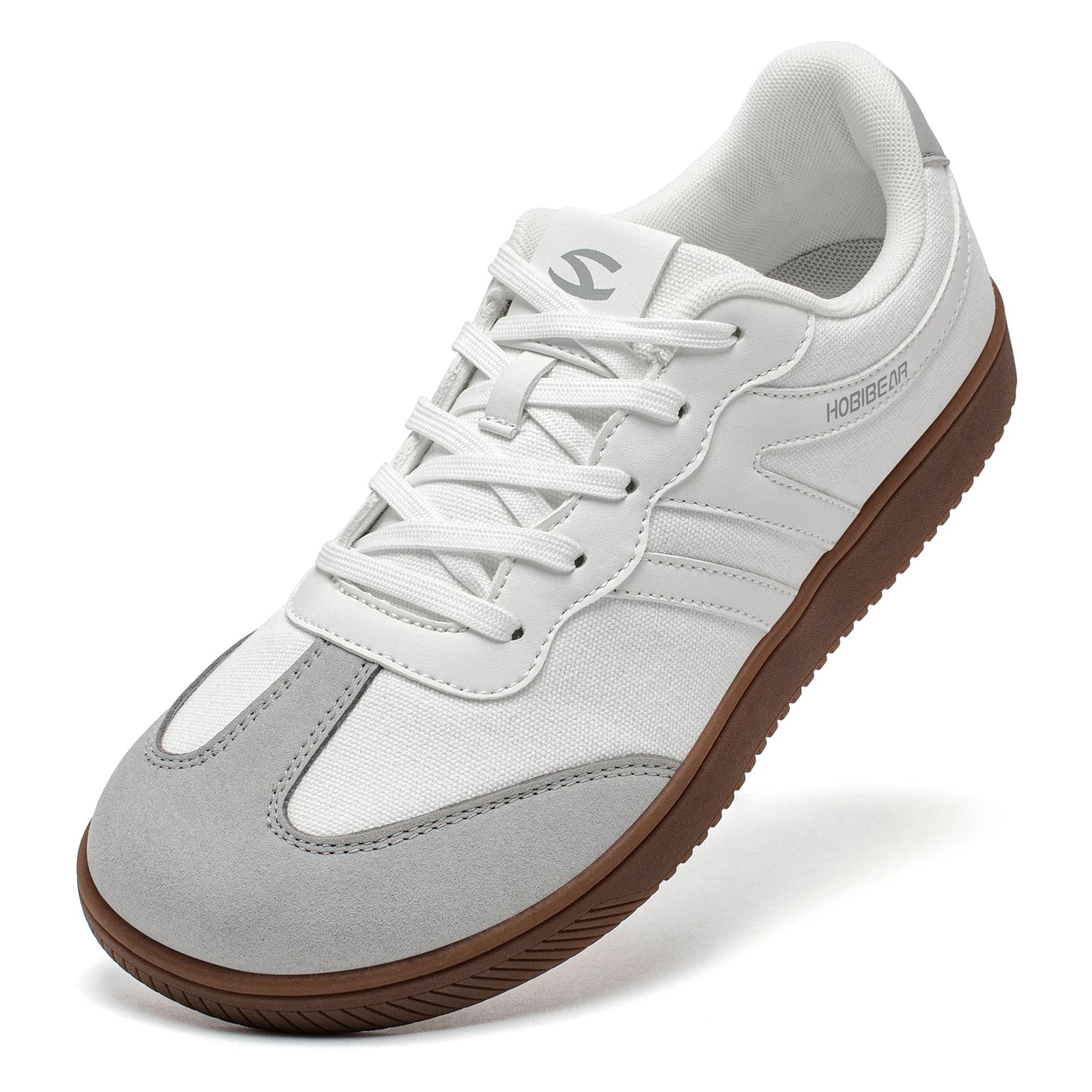 HOBIBEAR Wide Toe Sneakers Unisex Walking Shoes Lace Up fabric Non Slip Casual Sneaker