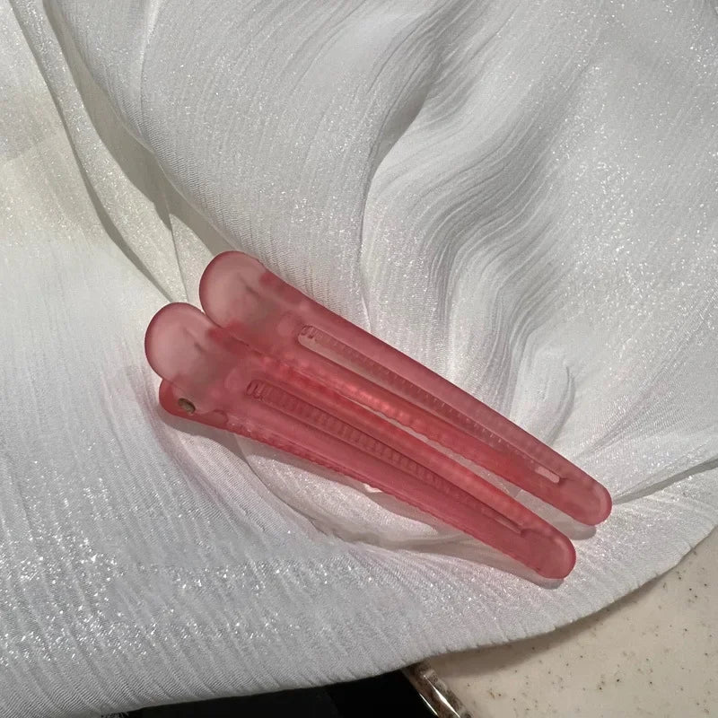 2pcs Colorful Fix Hair Hairpins Frosted Duckbill Clip Fashion Bangs Hairdressing Hair Pins Barrettes Headwear Accessories