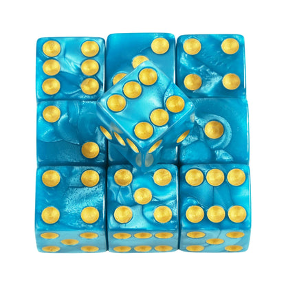 Marble D6 Game Dice 10PCs Square Corner 16MM Math Entertainment Acrylic Gambling Tool Dice