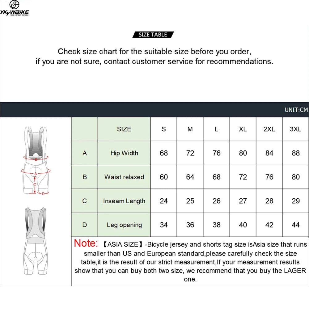 YKYWBIKE Cycling Bib Shorts Men Outdoor Wear Bike Ride 6 Hours Padded Riding Bib Tights Bicycle Men's Cycling Clothing Mtb Short