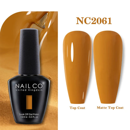 NAILCO 131Colors Vernis Semi Permanent UV Varnish Gel Nail Polish Nails Art Gel Manicure TOP BASE Varnish Hybrid