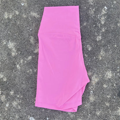 Solid Color Cycling Women Sport Yoga Short leggings Compression Support Sweat-Wickin Comprehensive Training Jog Internal Pocket