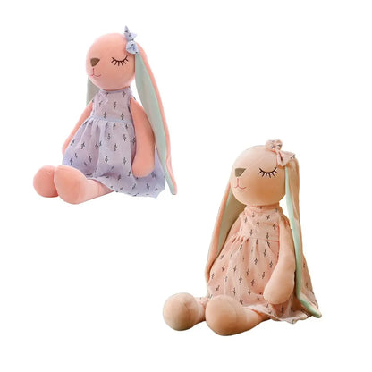 35CM/14inch Cute Bunny  by Soothing Rabbit Doll Sleeping Doll, Stuffed Animals Kids Plushie Doll Toy