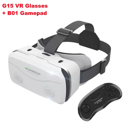 G15 IMAX Giant Screen Virtual Reality Glasses HD 3D Movie Google Cardboard Box VR Helmet for 4.7-7" Phone,Support Game Joystick