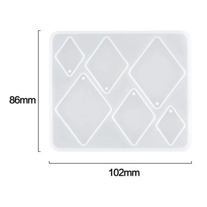 Geometric Earring Pendant Silicone Mold Round Epoxy Resin Mould For DIY Ornaments Keychain Necklace Charms Epoxy Resin Crafts