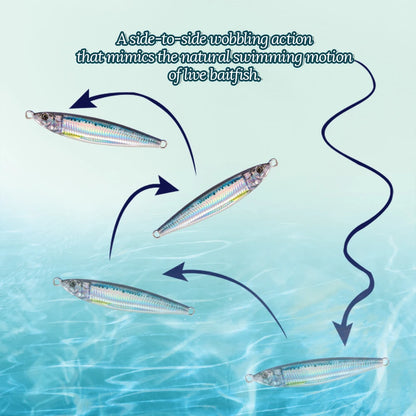 TOLU 2024 NEW 3D Printed Fast Sinking Metal Jig Lure 20g-130g With Spool Saltwater Shore Casting Fishing Lure Vertical Metal Jig