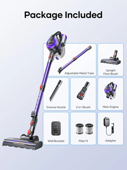 Laresar V10 Lite 38000Pa Cordless Vacuum Cleaner Handheld Strong Suction Button Smart Home Appliance for Carpets Hair 45 Mins