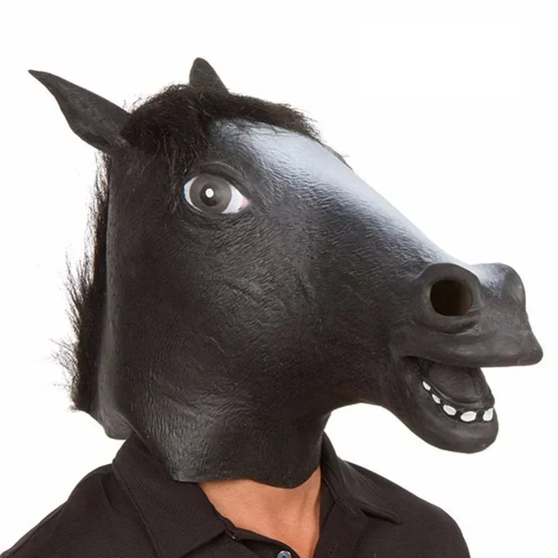 Party Funny and Funny Festival Horse Head Mask Headgear NEW Simulation Horse Head Mask Cosplay Costume