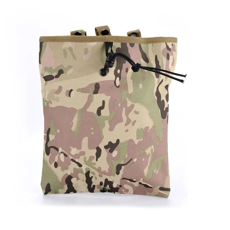 Tactical Hunting Molle Drawstring Magazine Dump Pouch Large Folding Recycling Bag garbage Bag Outdoor Ammo Storage Pack