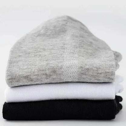 1/5/10 Pairs Comfortable Men's Women's Socks Casual Short Solid Color Spring Summer Boat Sock Fashionable Round Neck Ankle Socks