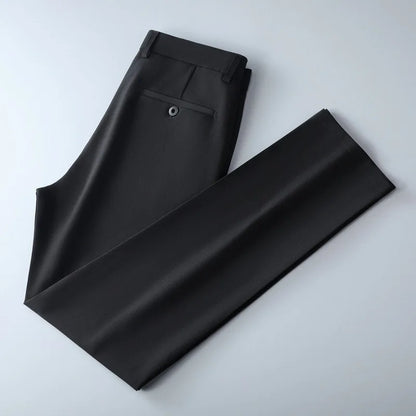 Men's smart casual pants elastic sports men's quick drying pants spring and autumn straight leg office black navy blue work pant